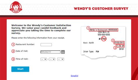 Wendy's Customer Survey .